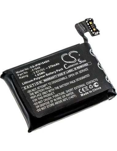 Battery for Apple, A1889, Gsrf-mqjq2ll/a, Mqjn2ll/a 3.82V, 270mAh - 1.03Wh