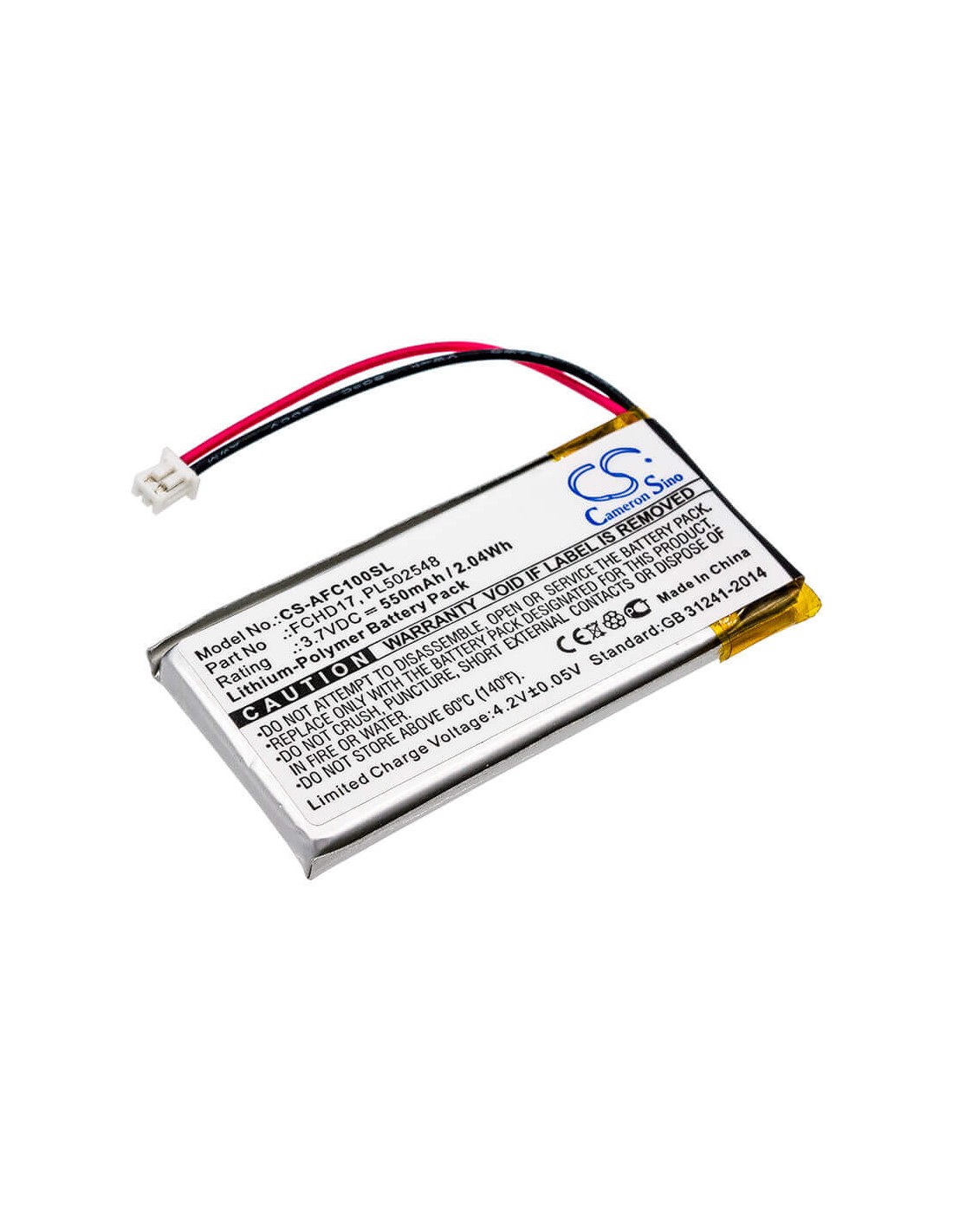 Battery for Acme, Carc, Flycamone 720p, Flycamone Hd 3.7V, 550mAh - 2.04Wh