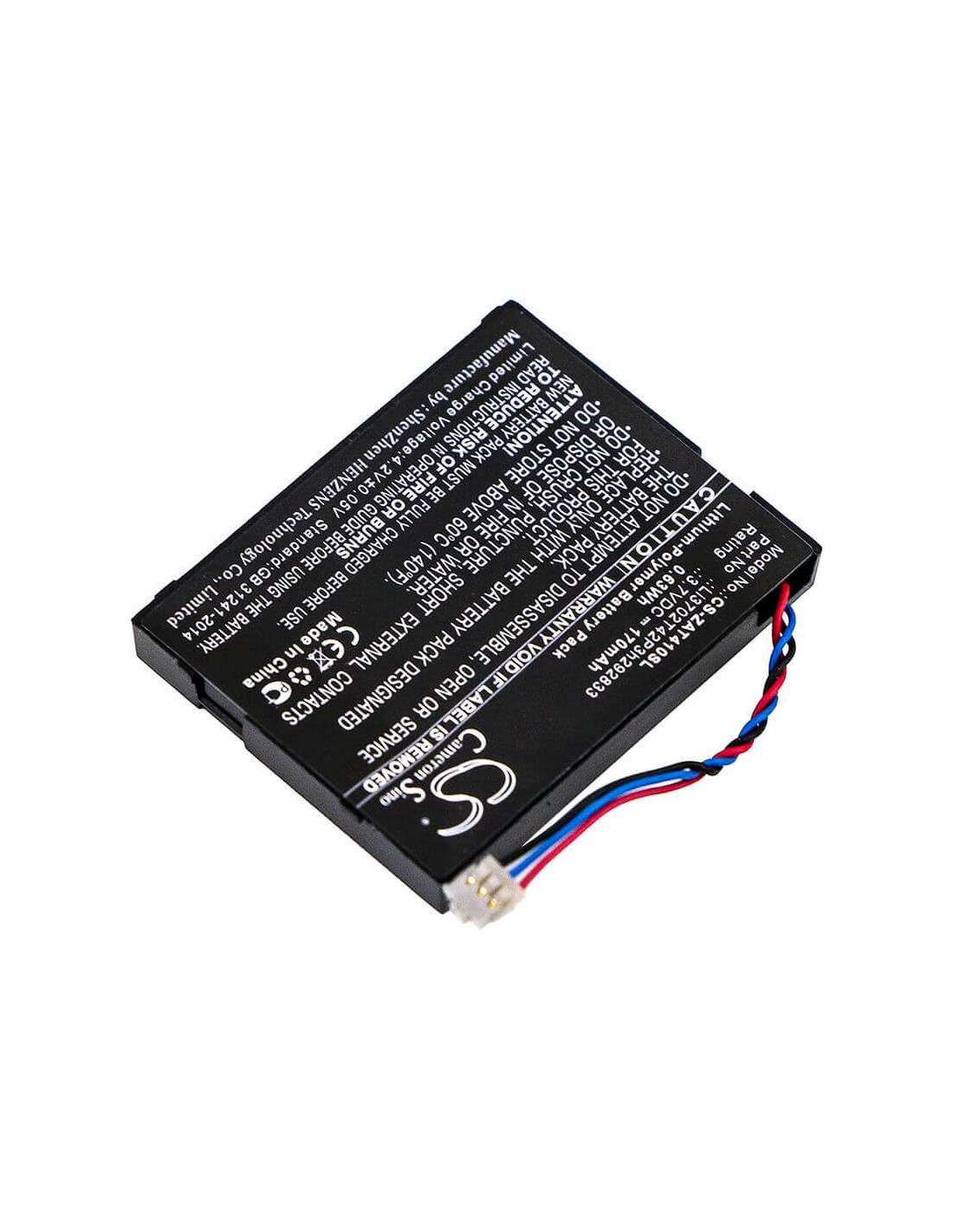 Battery for Zte, 2ahr8-at41, At41, Gd500 3.7V, 170mAh - 1.18Wh