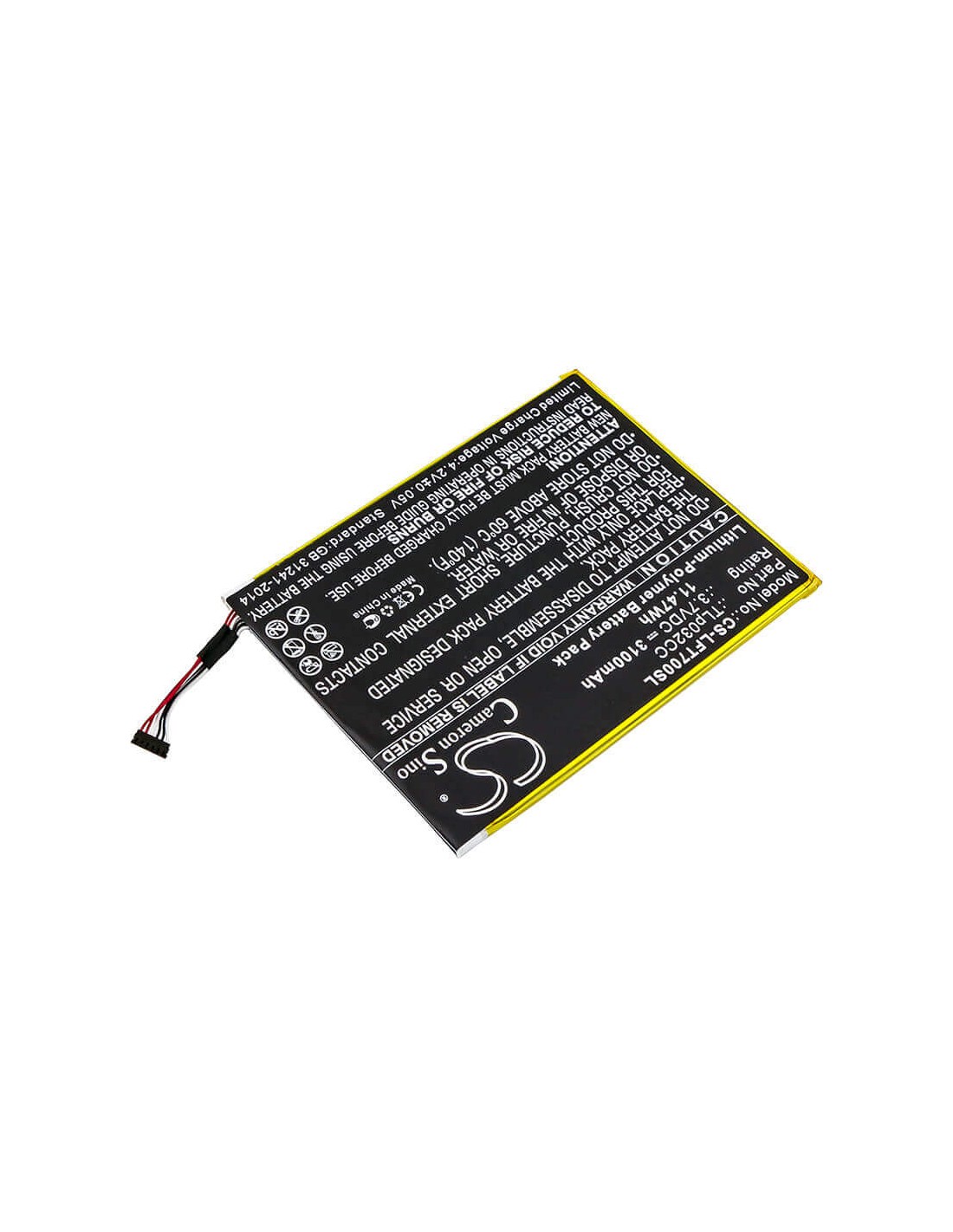 Battery for Alcatel, 9005x, One Touch Pixi 8 8.0 3g, Ot-9005x 3.7V, 3100mAh - 31.08Wh