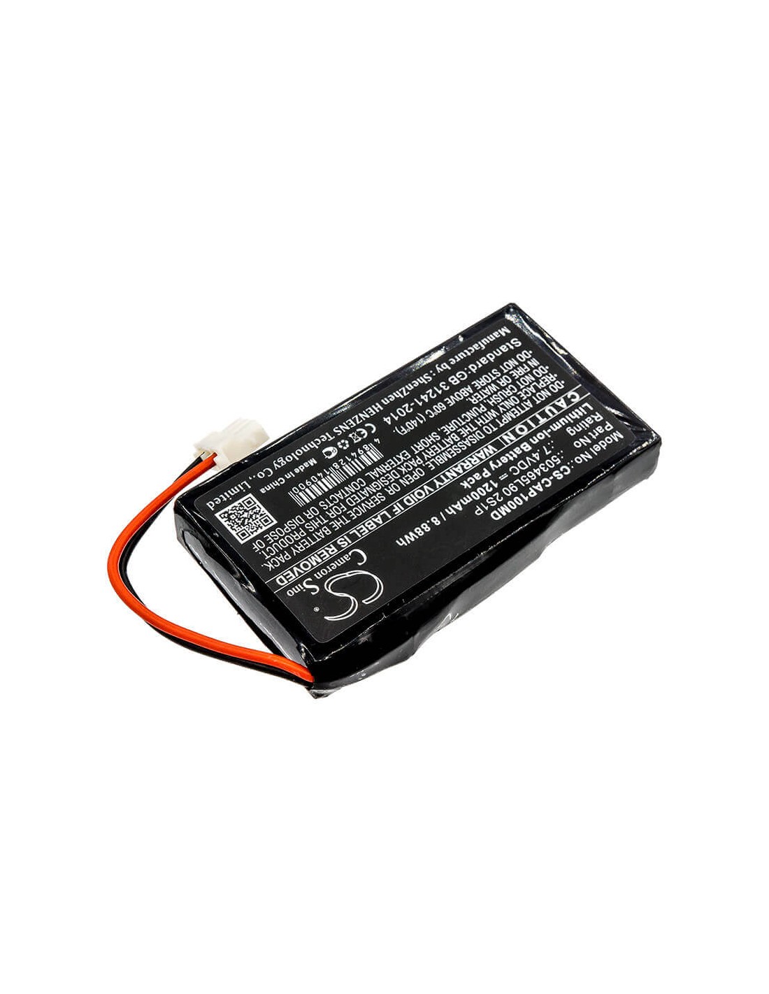 Battery for Charmcare, Accuro Pulse Oximeter 7.4V, 1200mAh - 8.88Wh