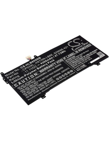 Battery for Hp, Spectre 13-ae006no X360, Spectre X360 13 Convertible 11.1V, 4300mAh - 47.73Wh