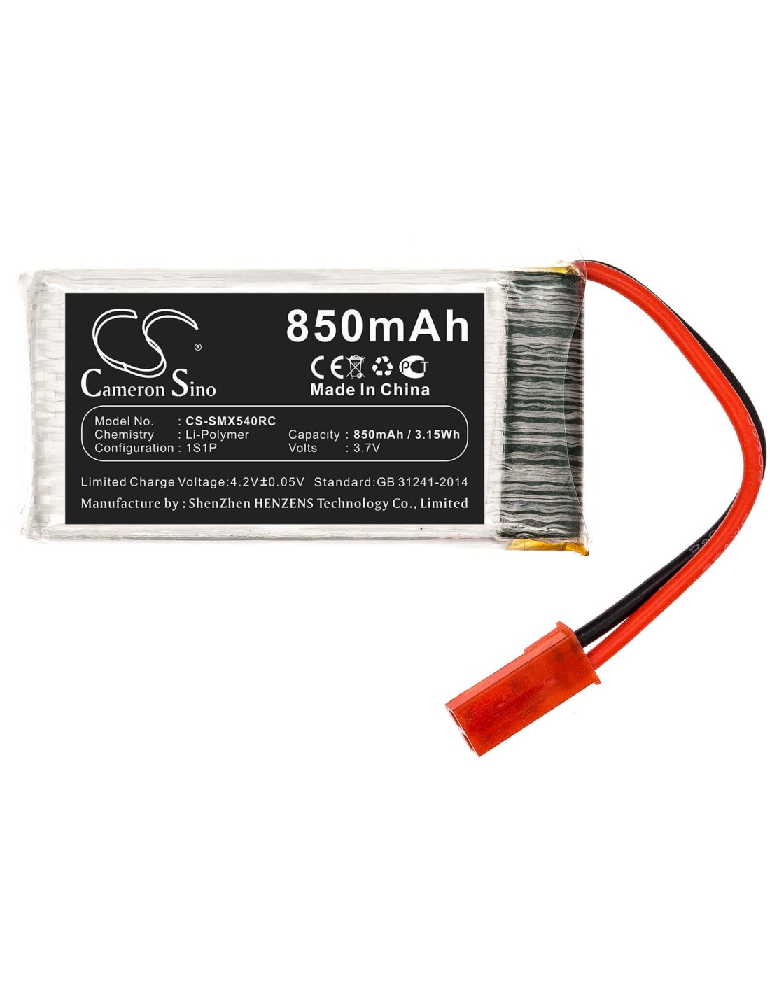 Battery for Syma, X54hc, X54hw 3.7V, 850mAh - 3.15Wh