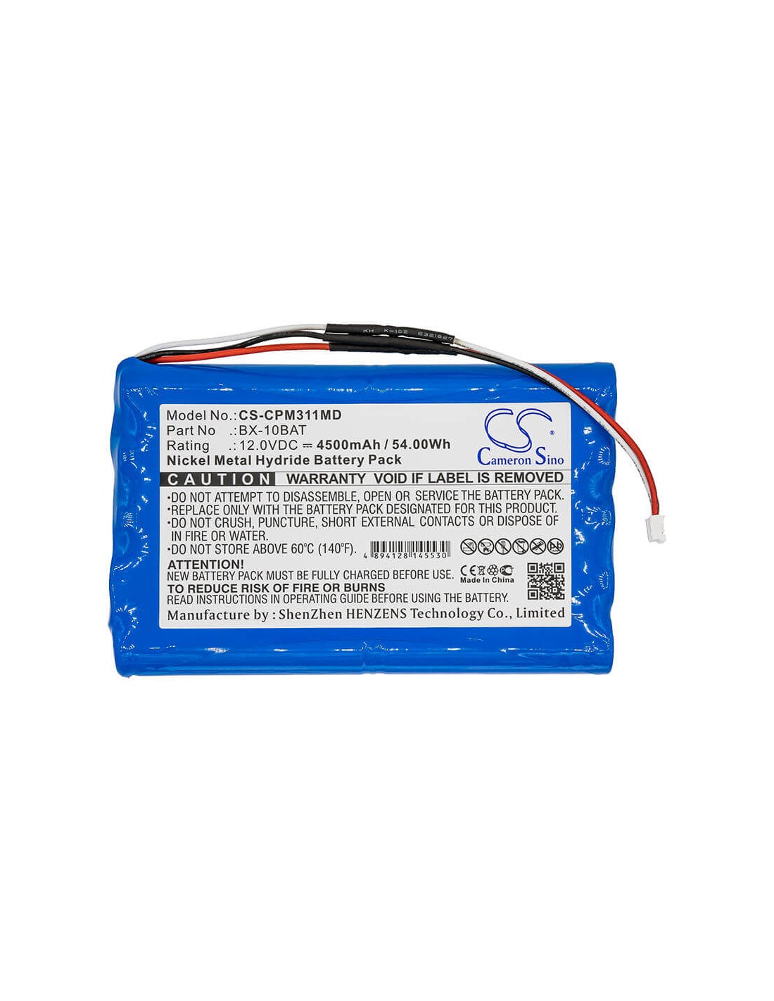 Battery for Colin Medical, Press-mate Pal 3110, Press-mate Pal 3110p 12V, 4500mAh - 54.00Wh