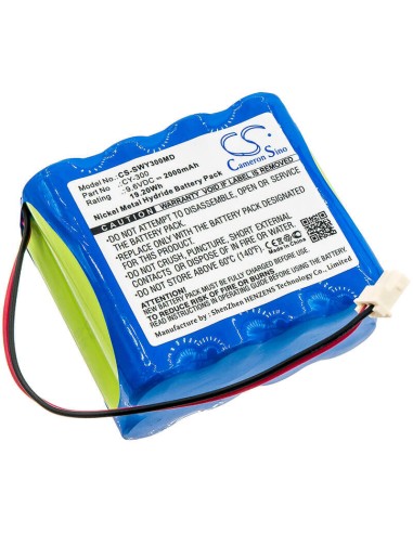 Battery for Smiths, Cy-300, 9.6V, 2000mAh - 19.20Wh