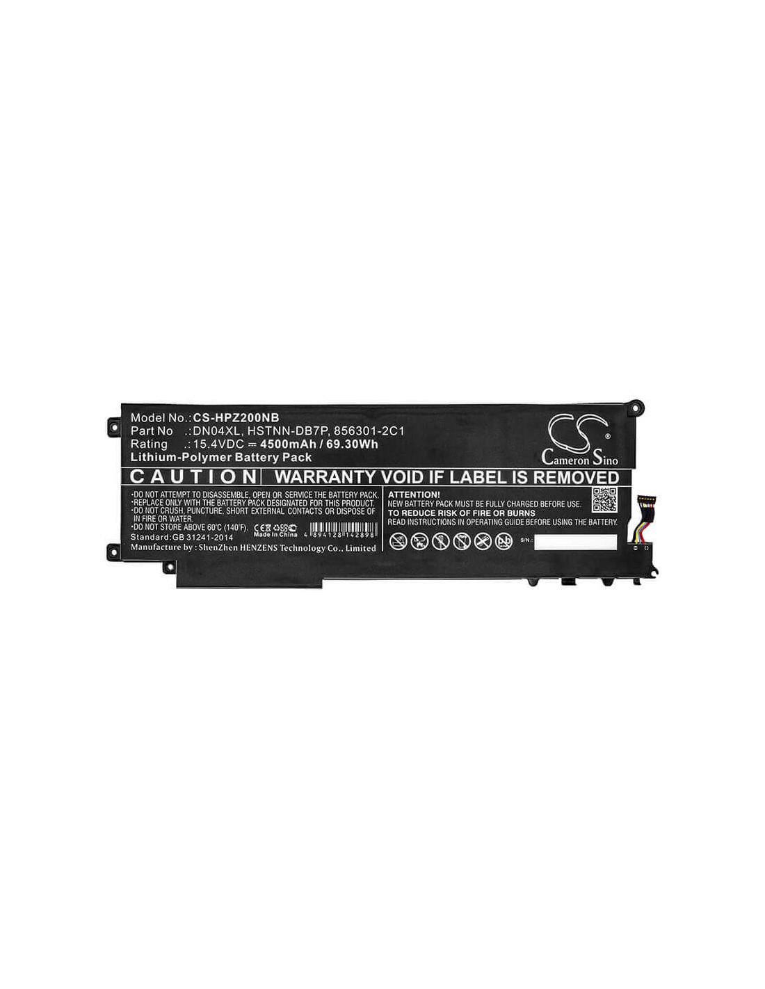 Battery for Hp, Zbook X2, Zbook X2 G4 15.4V, 4500mAh - 69.30Wh