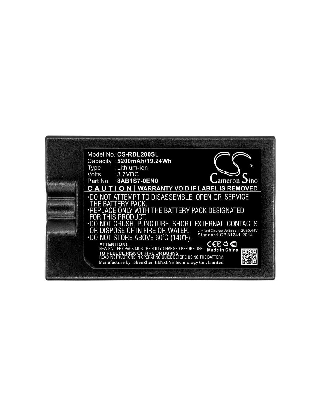 Battery for Ring, 8vr1s7, Spotlight Cam 3.7V, 5200mAh - 19.24Wh