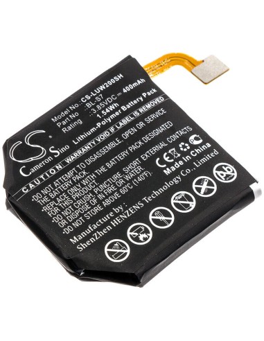 Battery for Lg, W200, Watch Urbane 2nd Edition Lte 3.85V, 400mAh - 1.54Wh