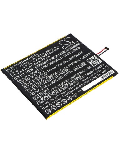 Battery for Amazon, Kindle Fire Hd 10.1, Kindle Fire Hd 10.1 7th 3.8V, 6200mAh - 23.56Wh