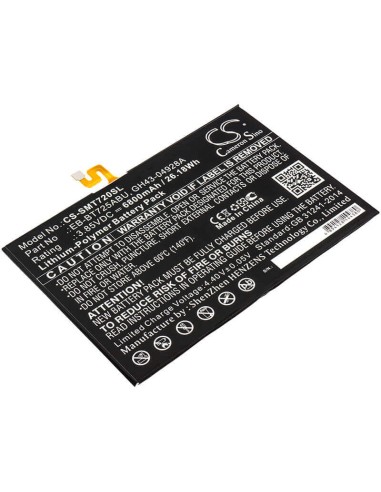 Battery for Samsung, Galaxy Tab S5e, Galaxy Tab S5e 10.5 3.85V, 6800mAh - 26.18Wh