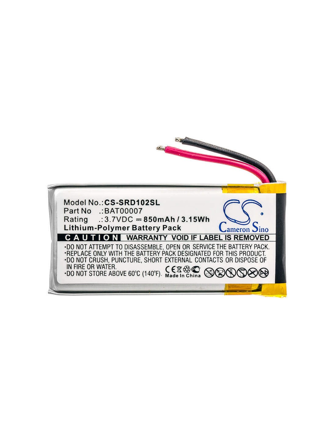 Battery for Cardo, Packtalk Duo, Scala Rider Packtalk 3.7V, 850mAh - 3.15Wh