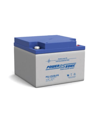 Powersonic PG-12V28FR 12 Volt 28 Amp Hour Sealed Lead Acid Battery