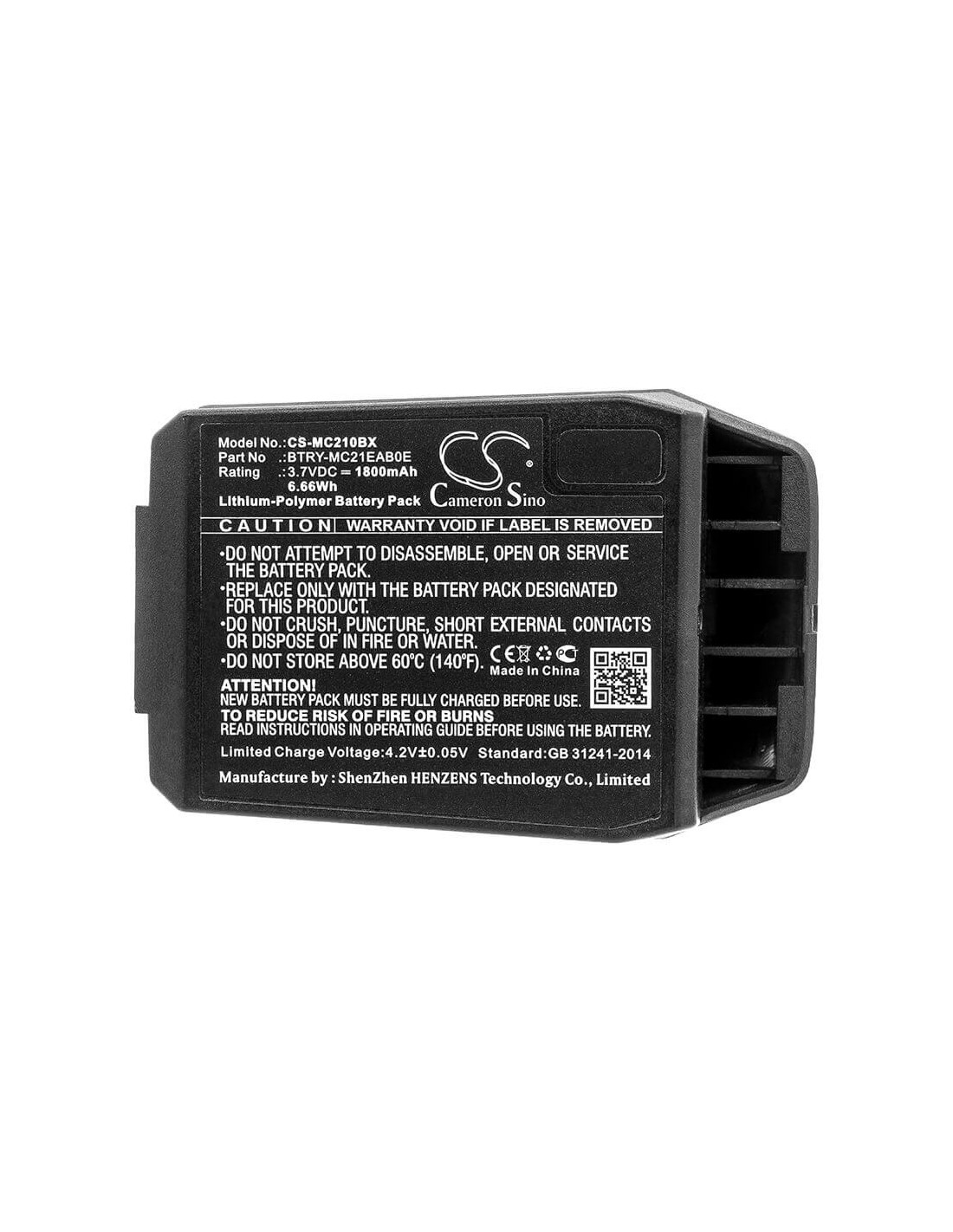 Battery for Motorola, Mc21, Mc2100, Mc2180 3.7V, 1800mAh - 6.66Wh