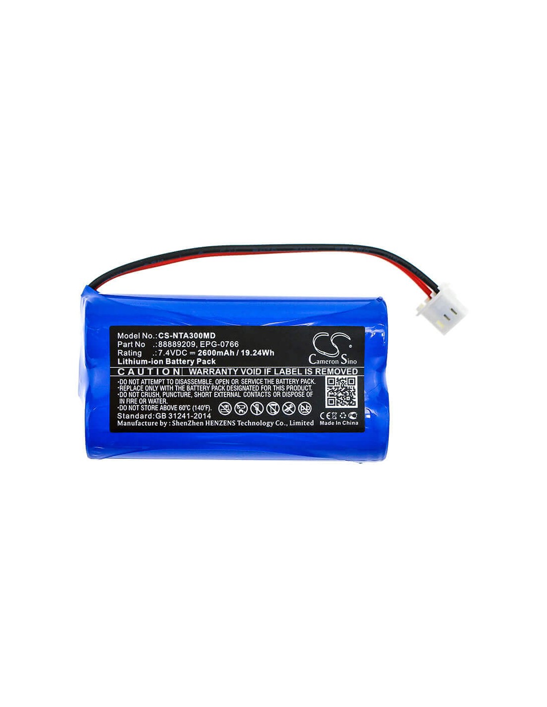 Battery for Natus, Algo 3, Algo 3i, Audiometer Algo 3 7.4V, 2600mAh - 19.24Wh