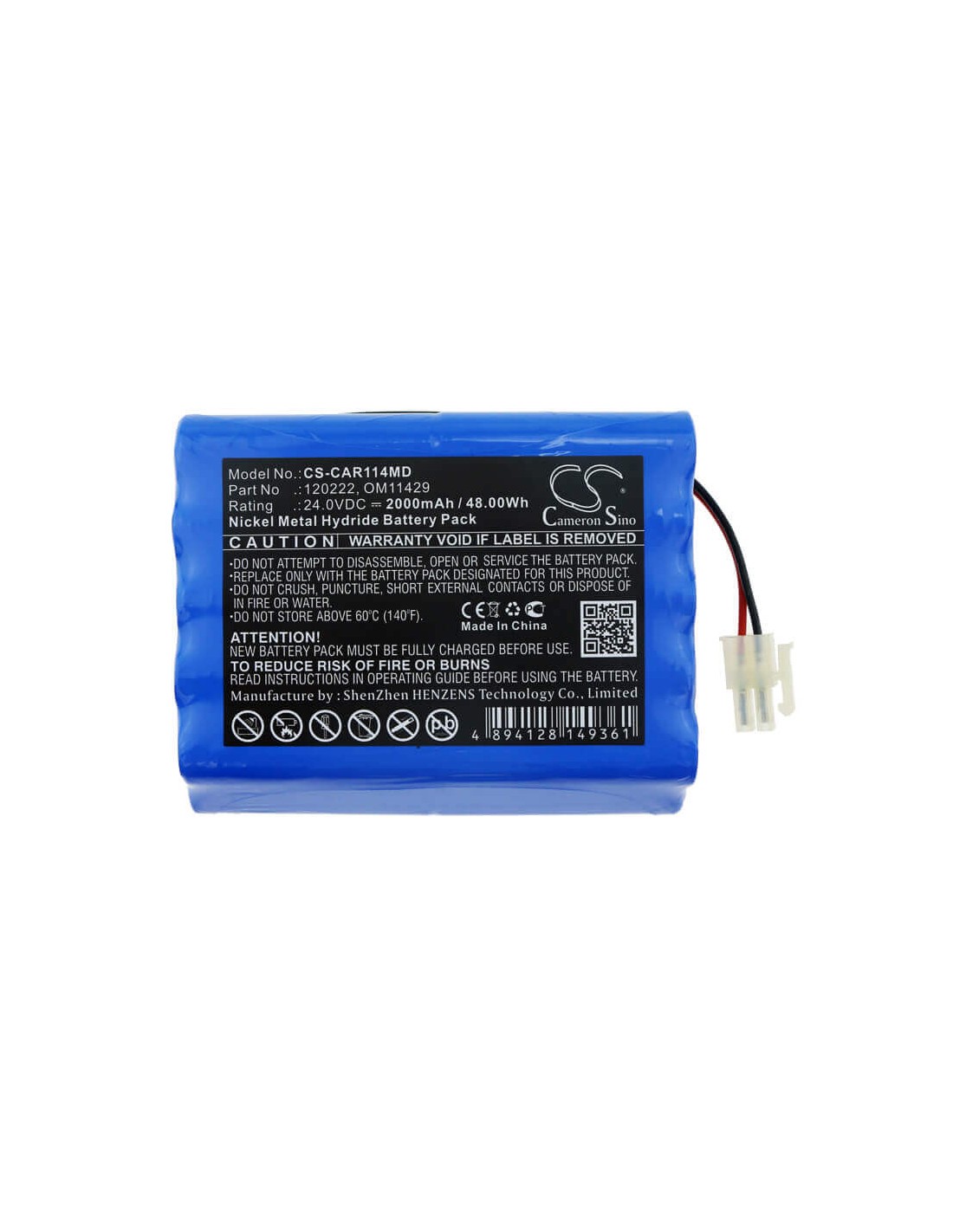 Battery for Cardioline, 3 Digital Ecg, Delta 1 Plus, Delta 3 Plus 24V, 2000mAh - 48.00Wh