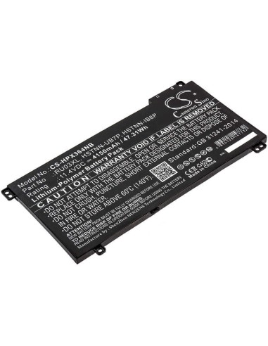 Battery for Hp, Probook X360 11 G3 Education Edition, Probook X360 440 G1, 11.4V, 4150mAh - 47.31Wh