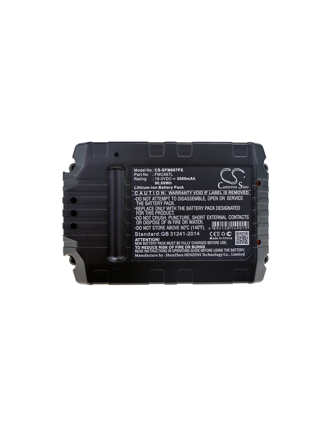 Battery for Stanley, Fmc625d2, Fmc645d2, Fmc675b 18V, 5000mAh - 90.00Wh