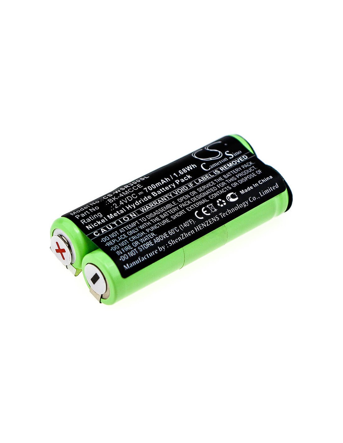 Battery for Waterpik, Sensonic Plus Sr-3000, Sensonic Plus Sr-3000e, 2.4V, 700mAh - 1.68Wh