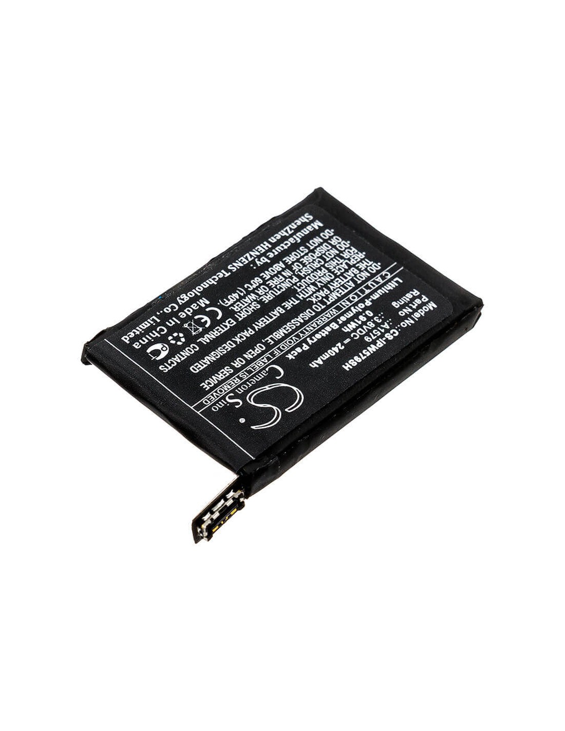 Battery for Apple, Iwach 1 42mm, Watch 1st Gen 42mm, 3.8V, 240mAh - 0.91Wh