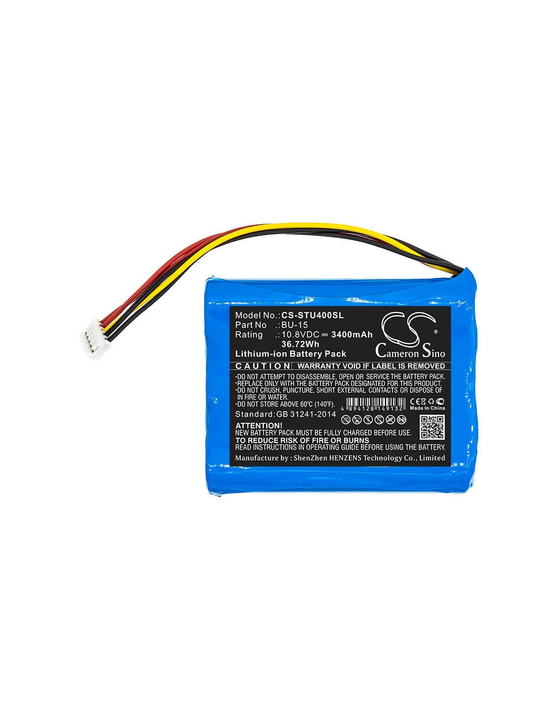 Battery for Sumitomo, T400s, T-400s, 10.8V, 3400mAh - 36.72Wh