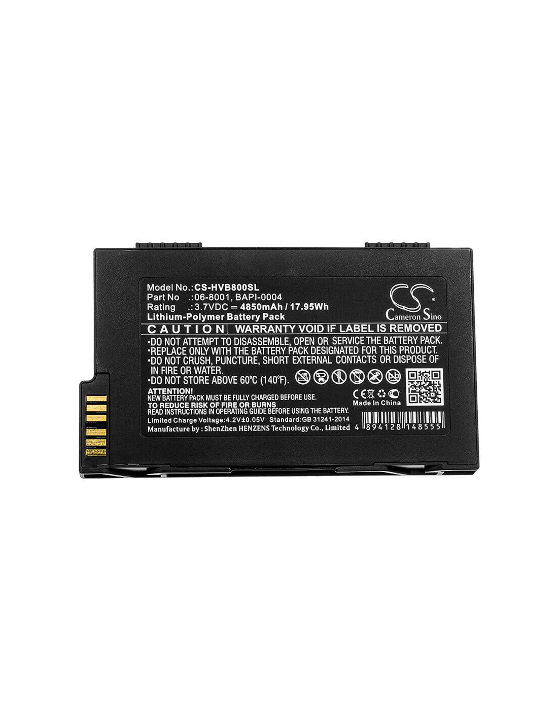 Battery for Humanware, Braillenote, Voicenote Apex, 3.7V, 4850mAh - 17.95Wh