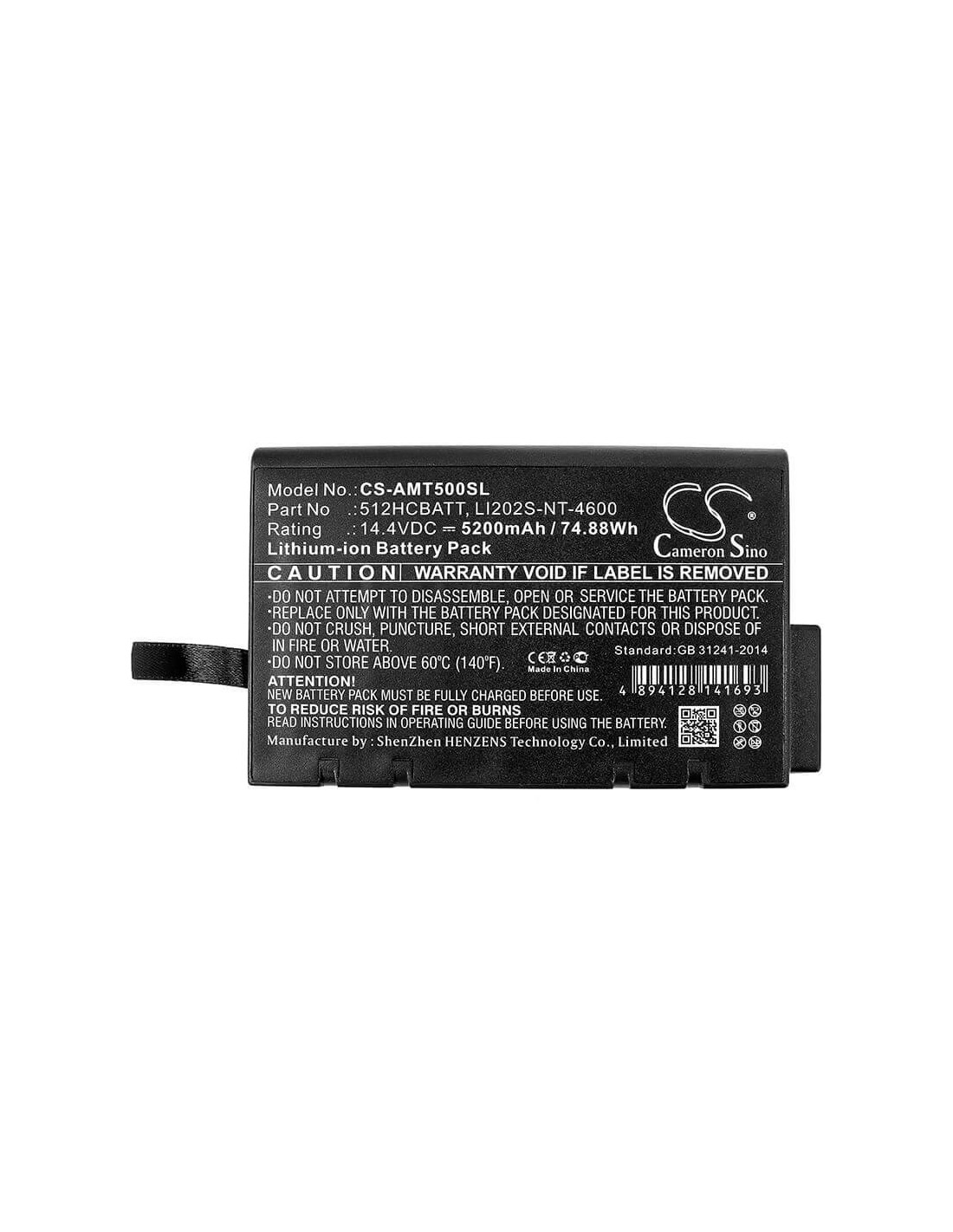 Battery for Anritsu, Nettest Cma-5000, Nettest Cma-5000a, Tsi 14.4V, 5200mAh - 74.88Wh