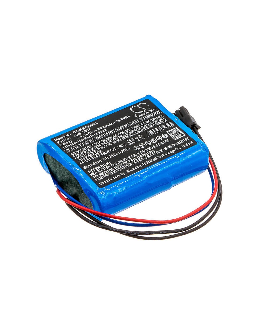 Battery for Kronos, 8609000-018, Intouch 9000, 11.1V, 2600mAh - 28.86Wh