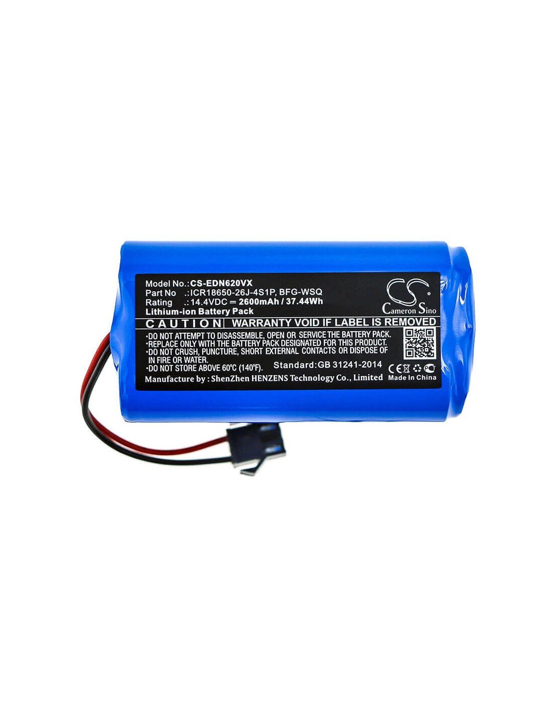 Battery for Ecovacs, Cen360, Cen361, Dh35 14.4V, 2600mAh - 37.44Wh