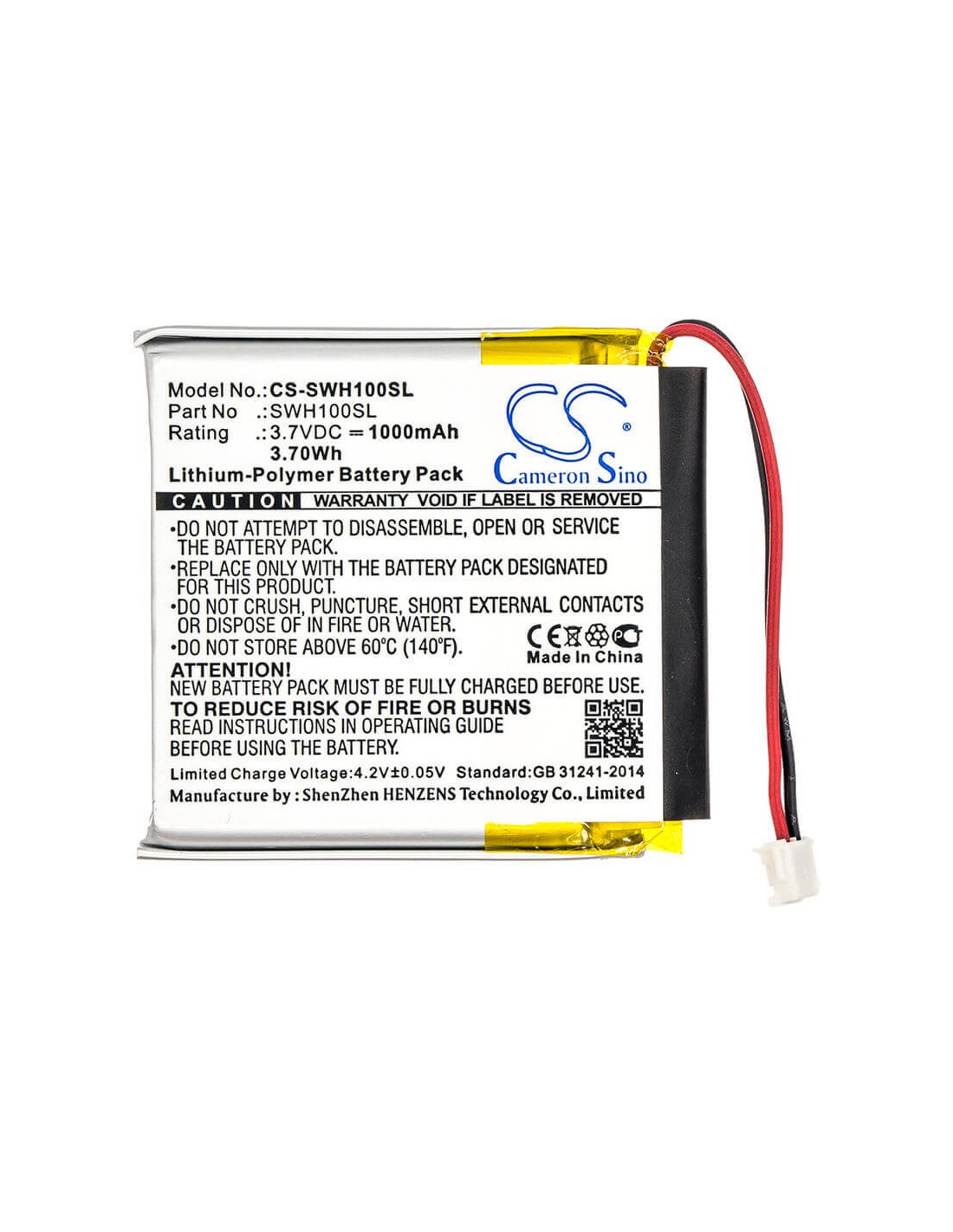 Battery for Sony, Wh-1000xm3 3.7V, 1000mAh - 3.70Wh