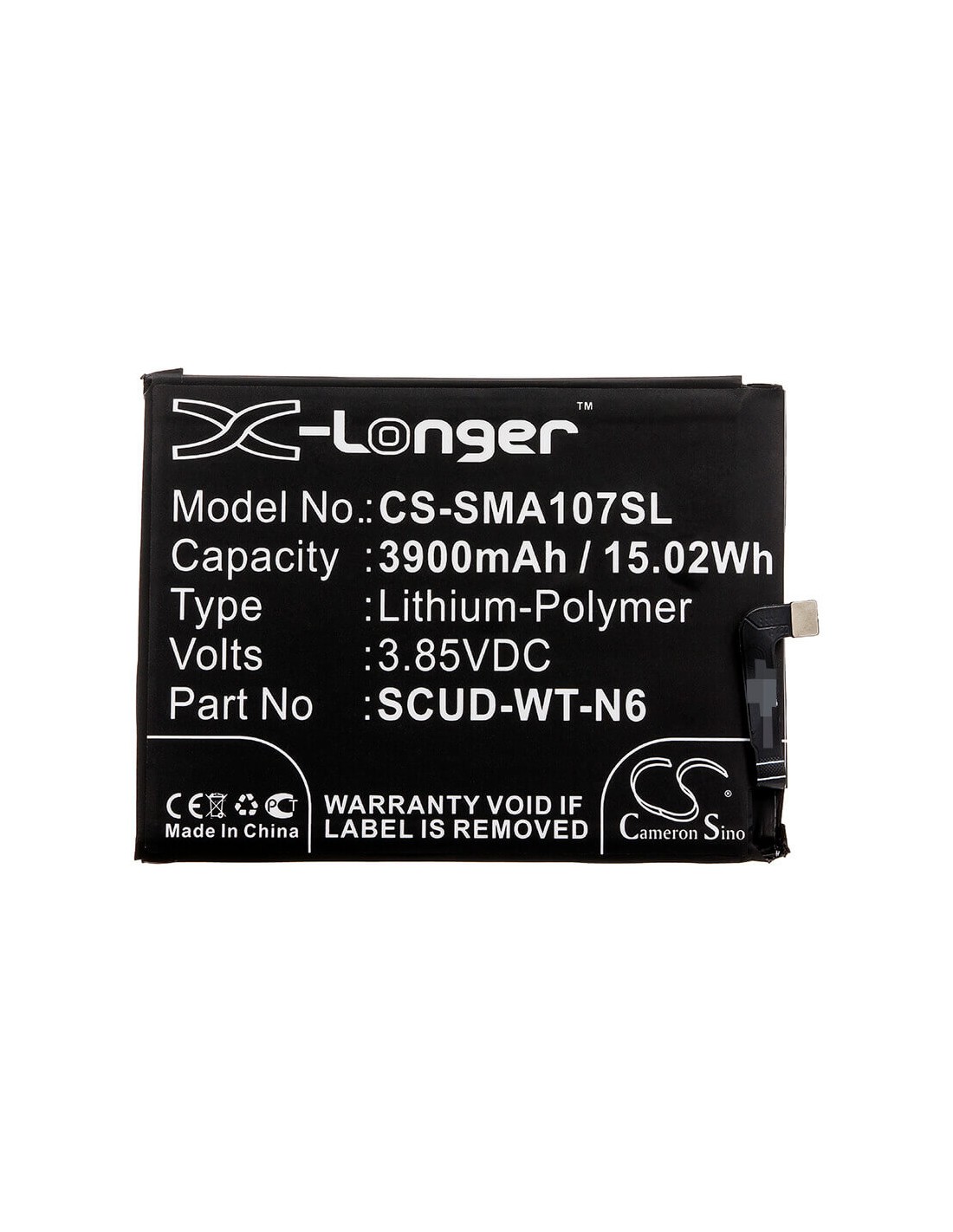 Battery for Samsung, A20s, Galaxy A10s, Galaxy A10s 2019 3.85V, 3900mAh - 15.02Wh