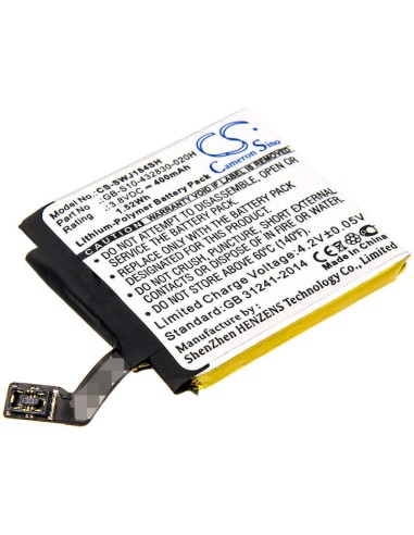 Battery for Sony, Smartwatch J18405 3.8V, 400mAh - 1.52Wh