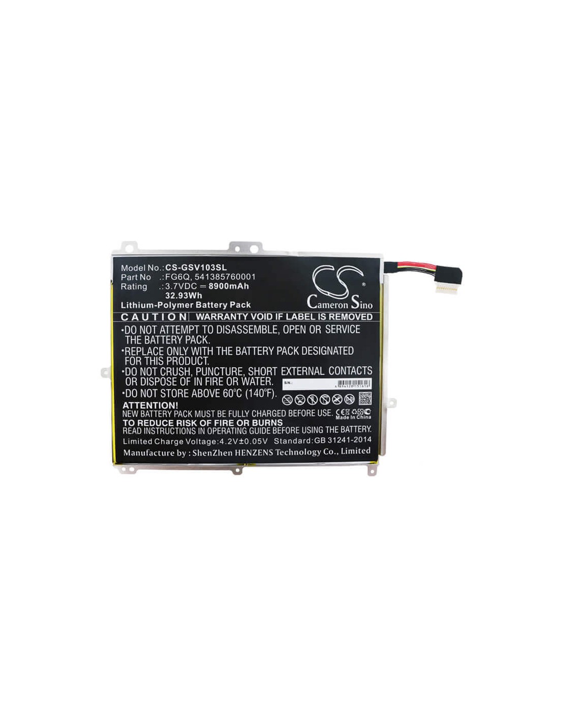 Battery for Gigaset, Qv1030 3.8V, 8900mAh - 33.82Wh