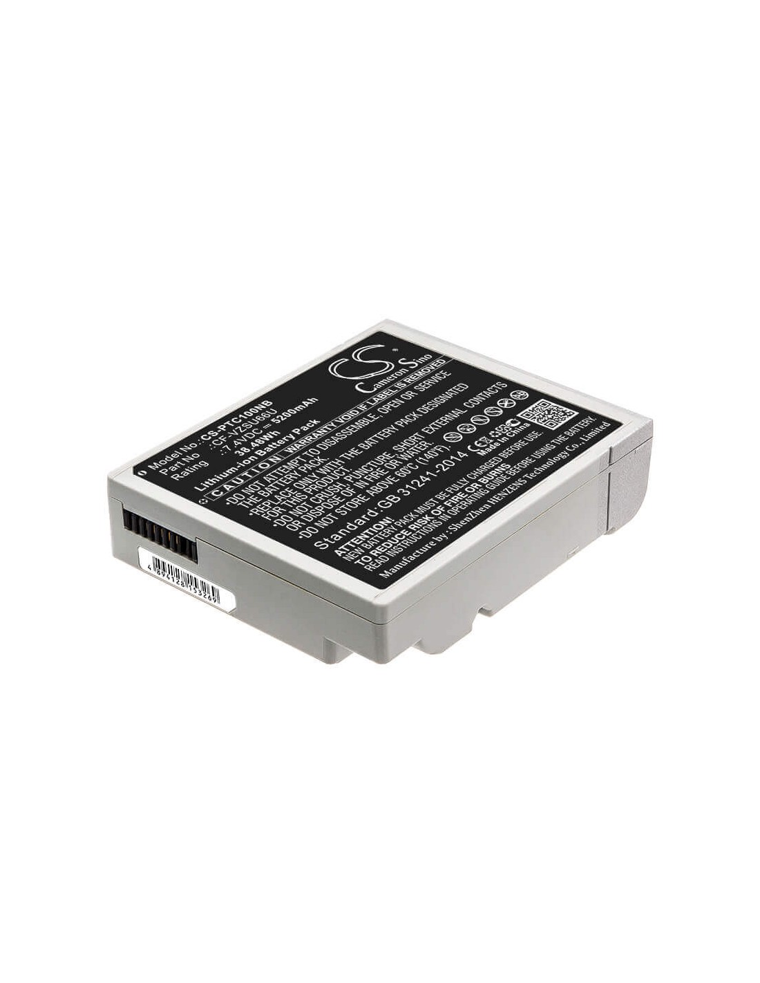 Battery for Panasonic, Cf-c1ad06gde, Cf-c1at01gge, Toughbook Cf-c1 7.4V, 5200mAh - 38.48Wh