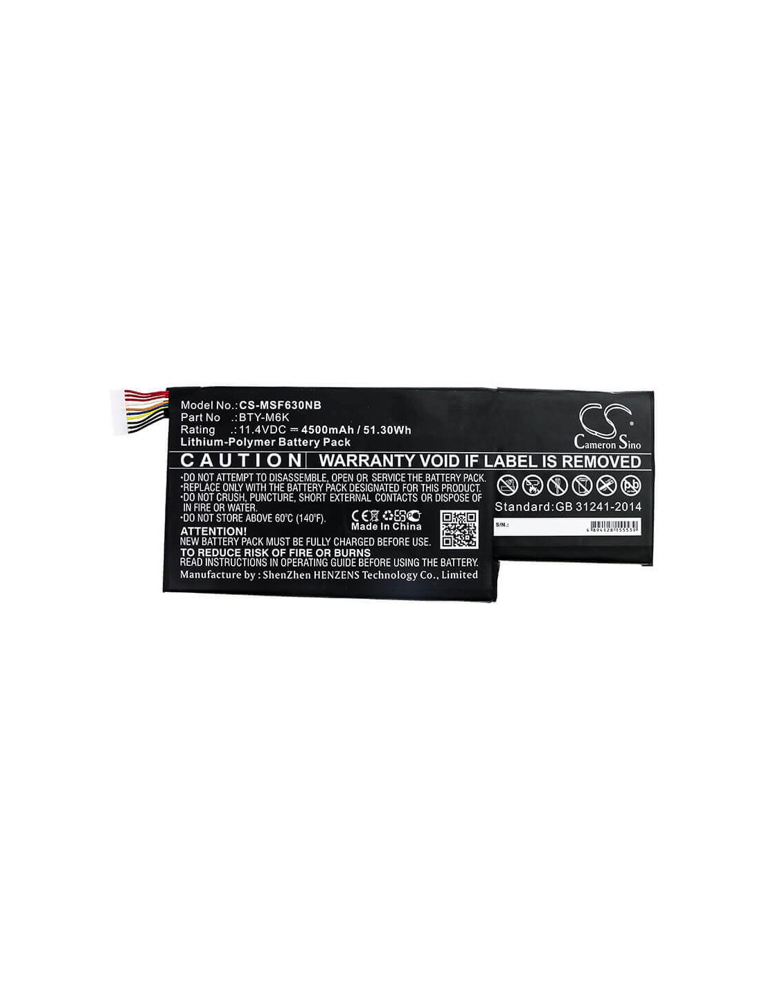 Battery for Msi, 0017f1-002, Gf63, Gf63 8rc 11.4V, 4500mAh - 51.30Wh