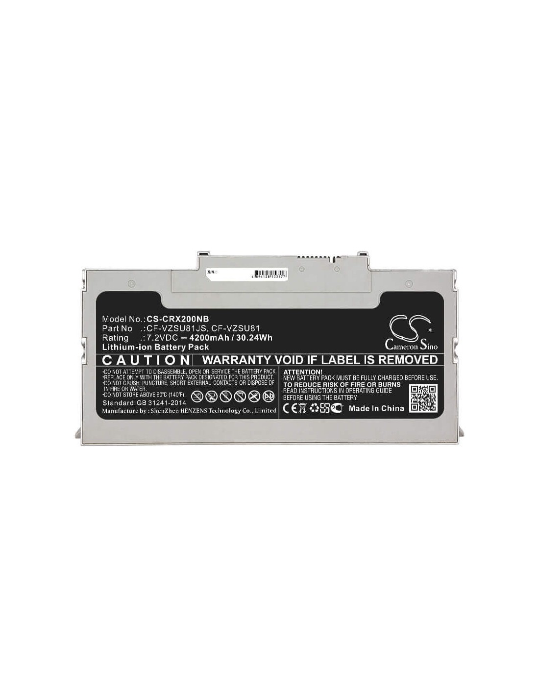 Battery for Panasonic, Cf-ax2, Cf-ax3, Lets Note Ax2 7.2V, 4200mAh - 30.24Wh