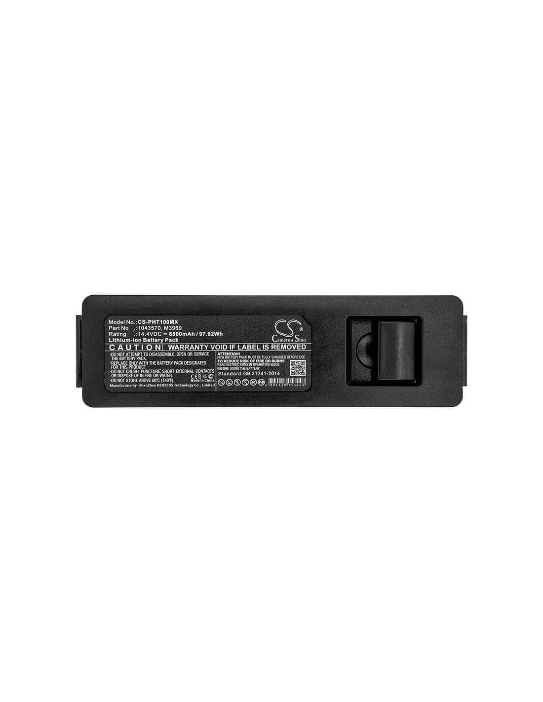 Battery for Philips, Respironics T70 Cough Assist, Respironics Trilogy, Trilogy 100 Breathe 14.4V, 6800mAh - 97.92Wh