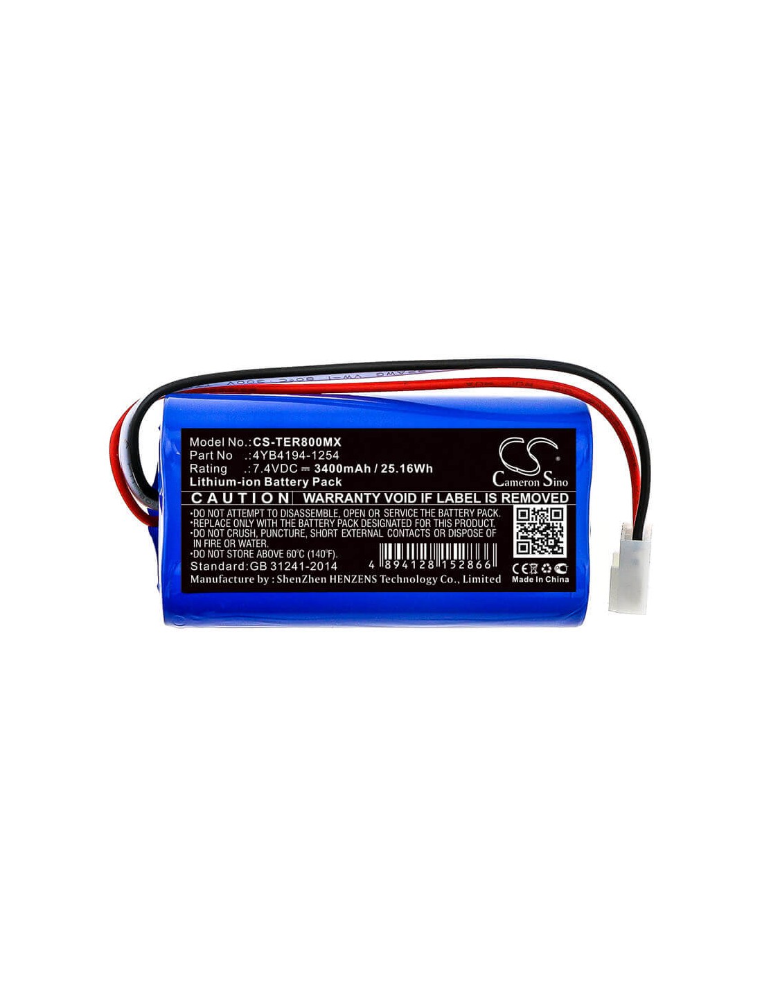 Battery for Terumo, Te-ss800 Infusion Pump 7.4V, 3400mAh - 25.16Wh