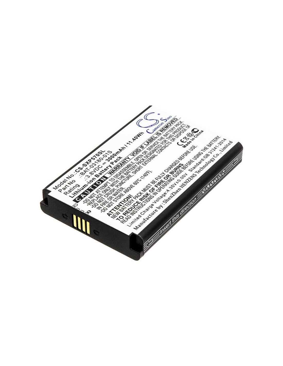 Battery for Sonim, Xp5, Xp5700, Xp5800 3.8V, 3000mAh - 11.40Wh