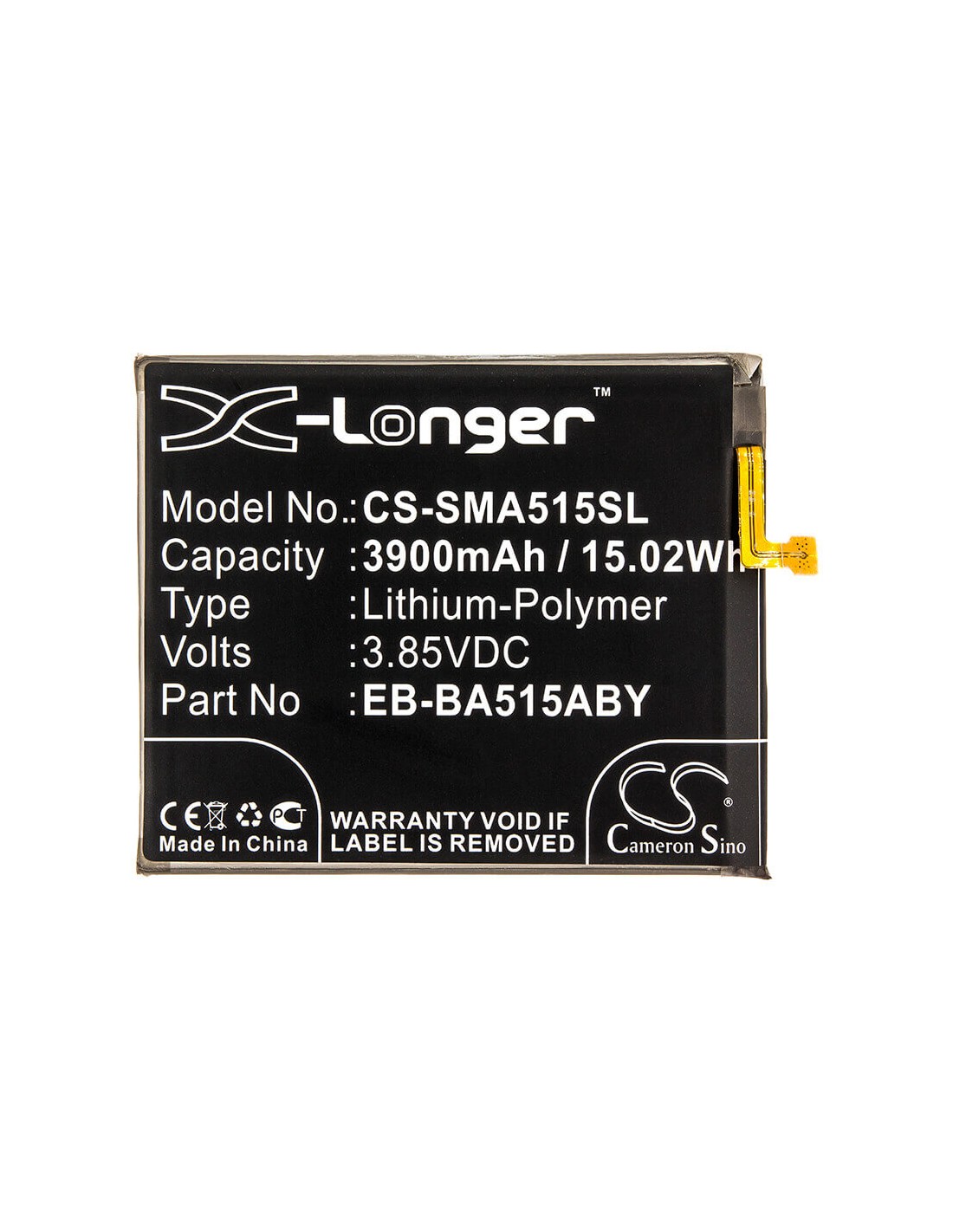 Battery for Samsung, Galaxy A51 2019, Sm-a515f/dsm, Sm-a515f/dsn 3.85V, 3900mAh - 15.02Wh