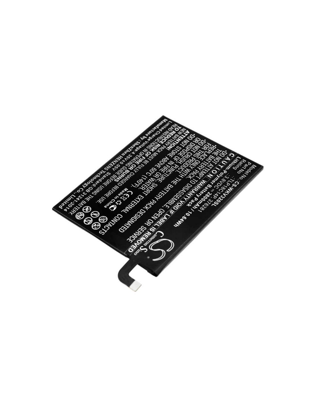 Battery for Wiko, View Max 3.8V, 2800mAh - 10.64Wh