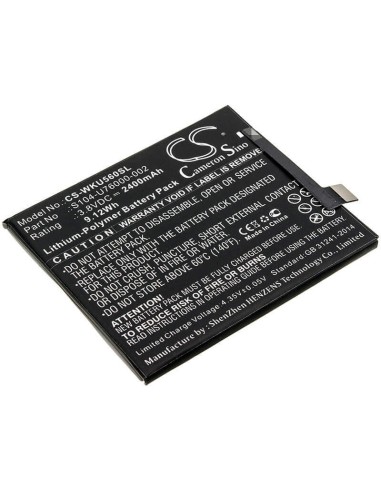 Battery for Wiko, P4601, P5601, P6601 3.8V, 2400mAh - 9.12Wh