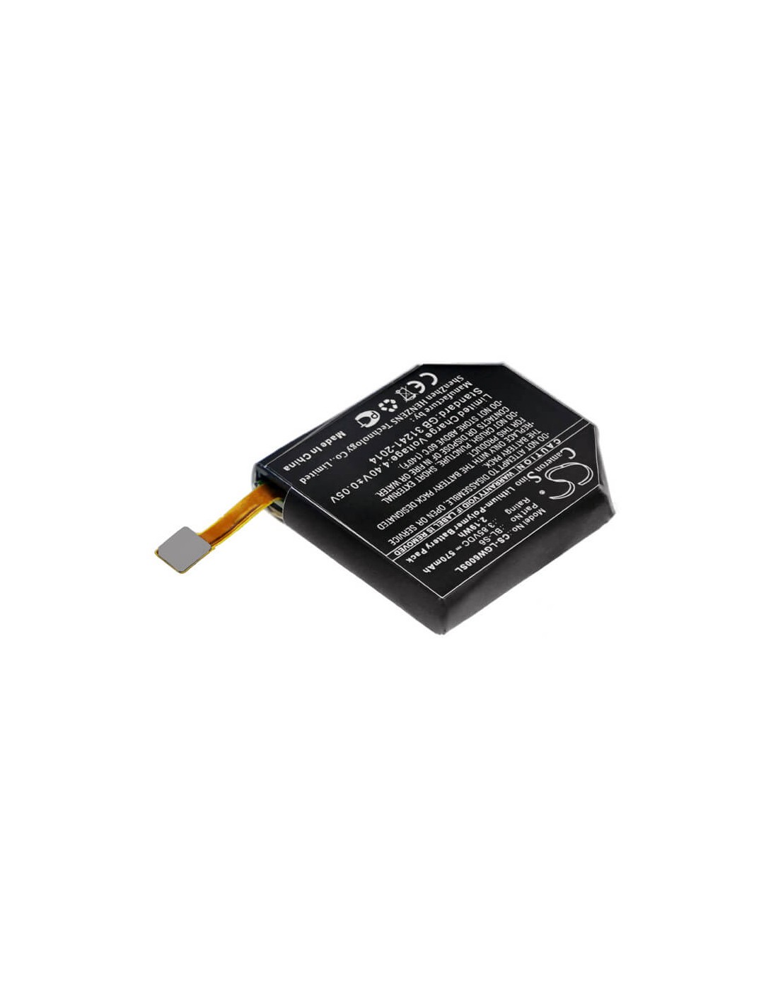 Battery for Lg, Watch Urbane Edition Lte 3.85V, 570mAh - 2.19Wh