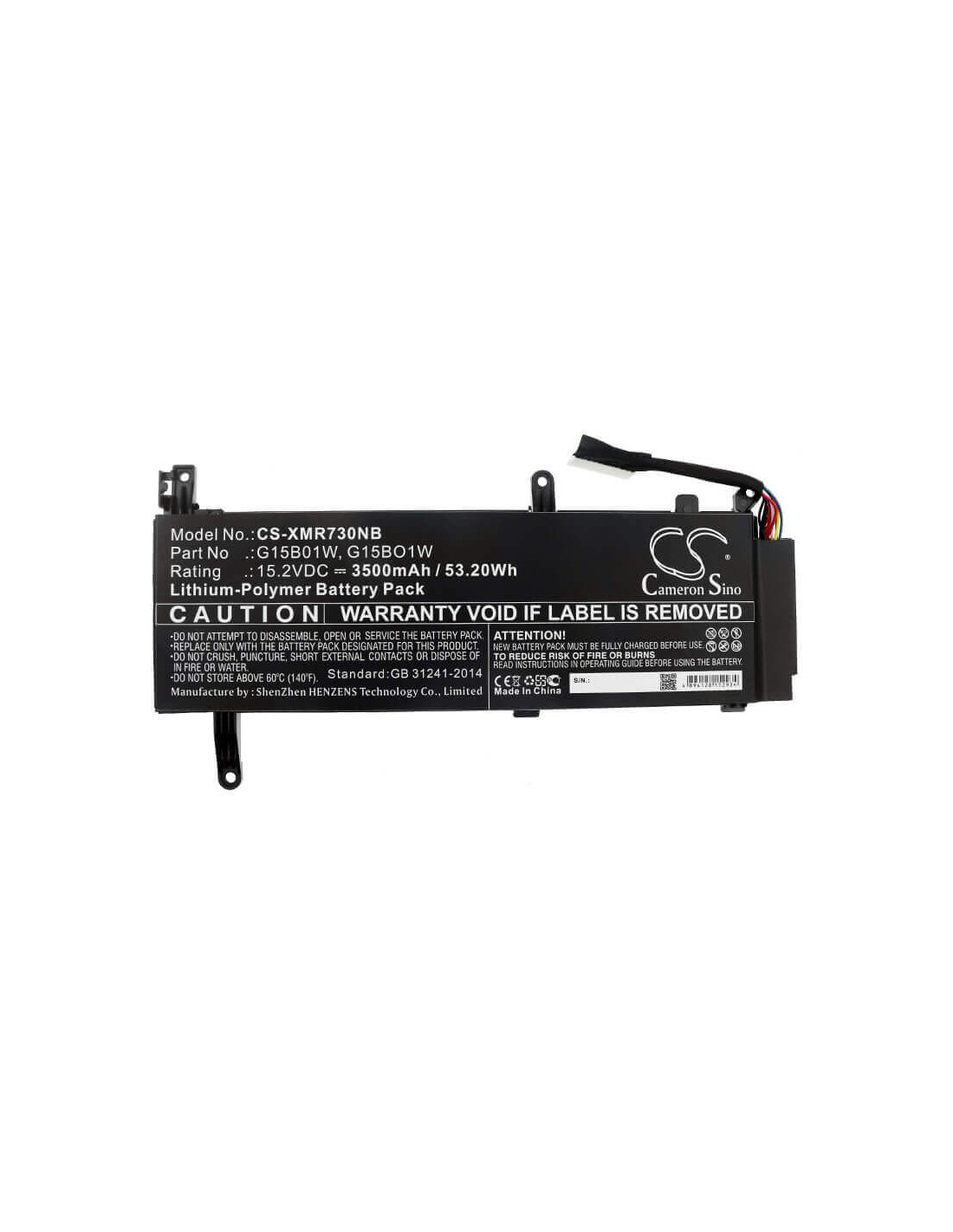 Battery for Xiaomi, 171502-ad, 171502-ai, 171502-ak 15.2V, 3500mAh - 53.20Wh