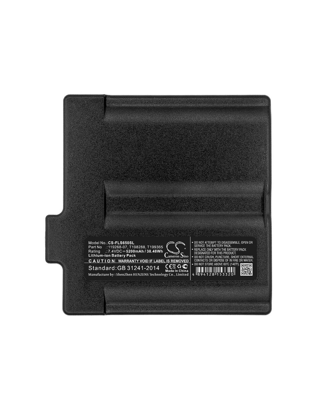 Battery for Flir, Division T199365acc, T199365acc, Thermacam B20 7.4V, 5200mAh - 38.48Wh