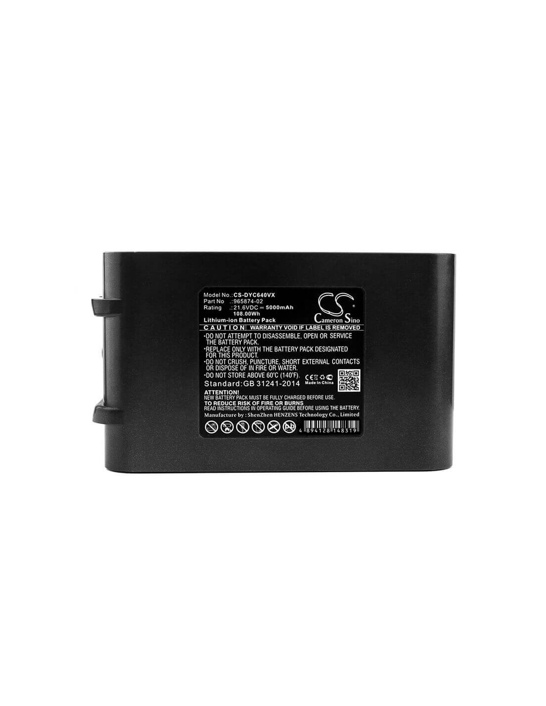 Battery for Dyson, Absolute, Dc58, Dc61 21.6V, 5000mAh - 108.00Wh