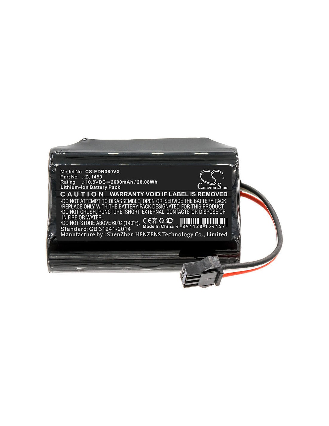 Battery for Ecovacs, D36a, D36b, D36c 10.8V, 2600mAh - 28.08Wh