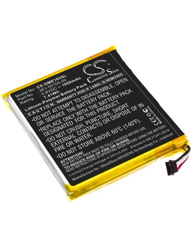 Battery for Garmin, Edge 1030 3.8V, 1950mAh - 7.41Wh