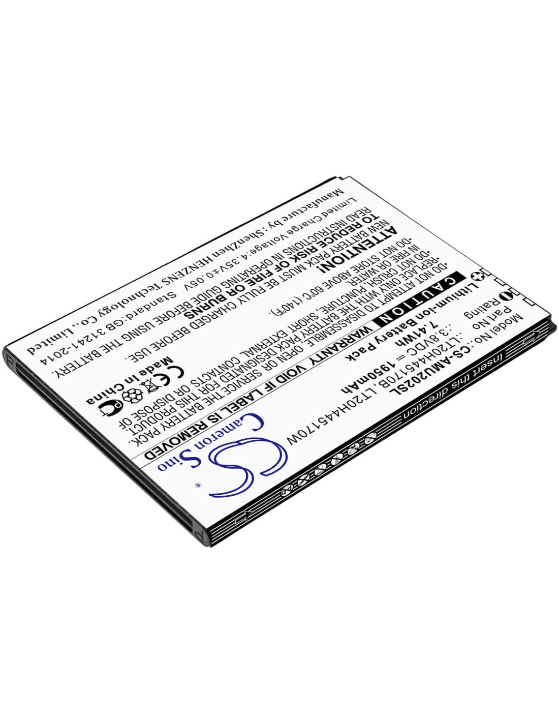 Battery for At&t, Maestro, U202aa 3.85V, 1950mAh - 7.51Wh