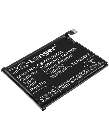 Battery for Alcatel, 5039d, 5053k, 5053y 3.85V, 3300mAh - 12.71Wh