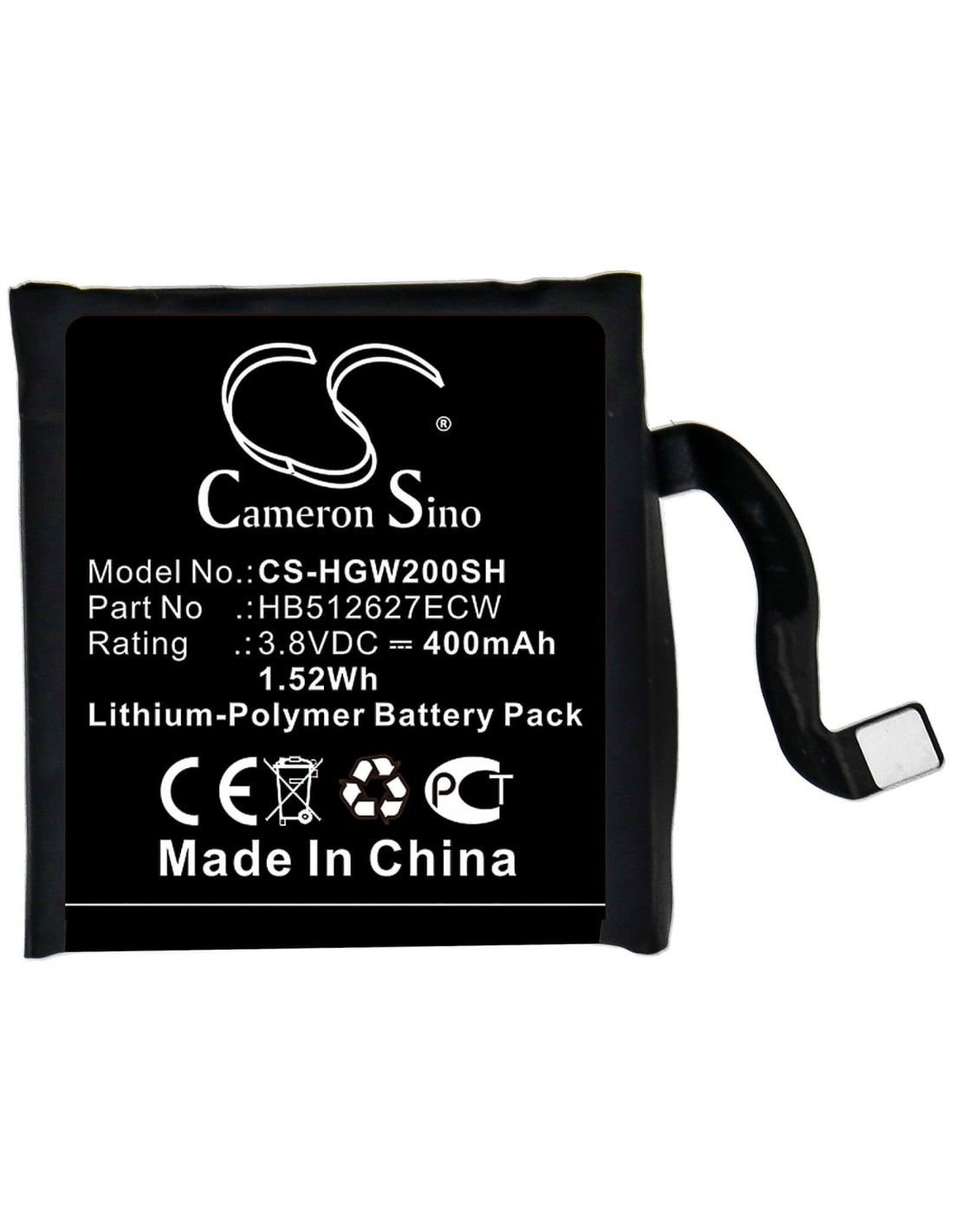 Battery for Huawei, Watch 2 4g, Watch 2 Pro 4g 3.8V, 400mAh - 1.52Wh